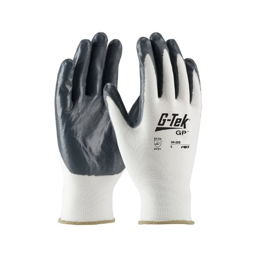 Economy Seamless Knit Nylon Glove, Nitrile Coated Smooth Grip on Palm & Fingers - 419 Carbide