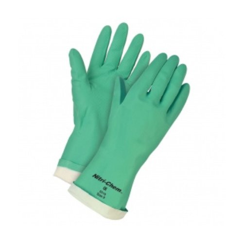 MCR SAFETY 5318, GREEN FLOCKED LINED 15 MIL NBR - 419 Carbide