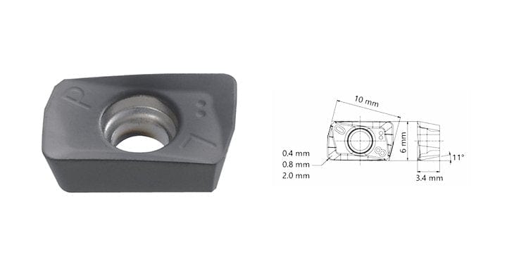 DIJET ZPMT100308ZER-PL JC8050 SQUARE SHOULDER INSERT, 10/BX - 419 Carbide