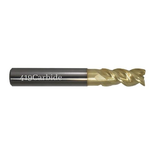 GP-AL 3 Flute Square End Mill ZRN Coated - 419 Carbide