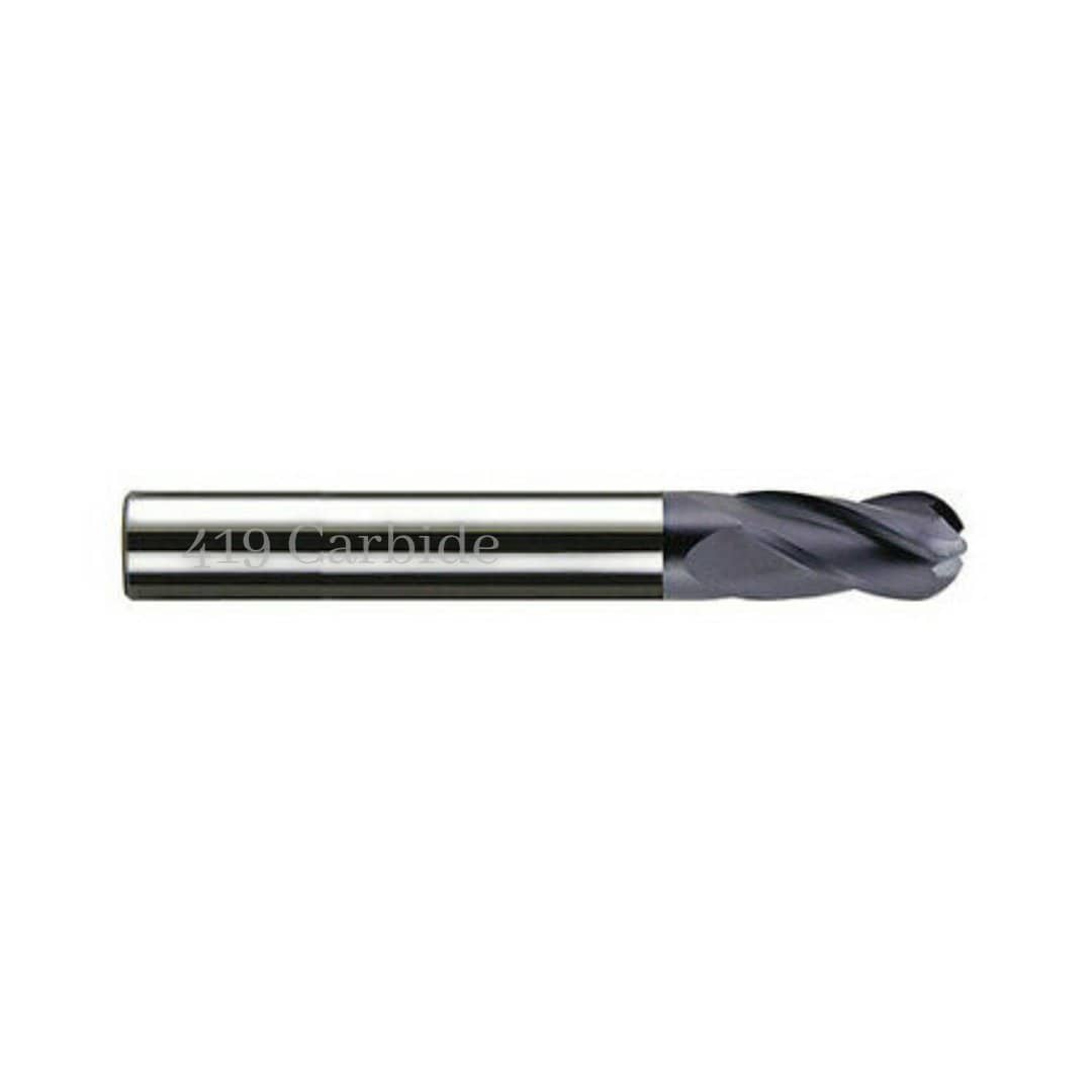 Overstocked GP 4 Flute Ball Nose End Mill - 419 Carbide